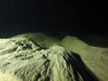Свал уходящий в темноту озера, при ограниченной видимости выше, прозрачность воды на глубине 42-45 м как всегда радует