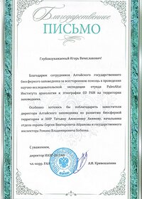 Благодарность за сотрудничество
