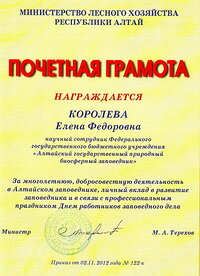 Почётные грамоты за многолетнюю, добросовестную деятельность